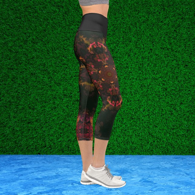 Psychedelic Hippie Orange Yellow and Black Legging (Creator Uploaded)