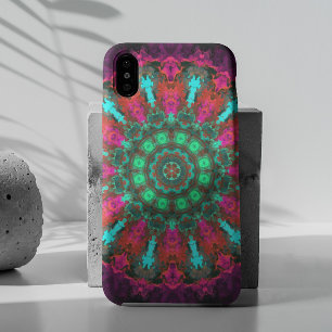 Psychedelic Hippie Purple Pink and Teal iPhone 11 Case