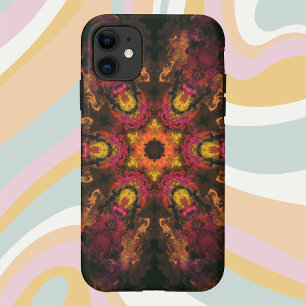 Psychedelic Hippie Red Yellow and Orange iPhone 11 Case