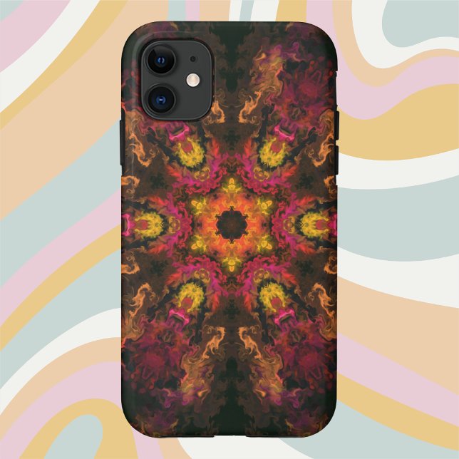 Psychedelic Hippie Red Yellow and Orange Case-Mate iPhone Case (Creator Uploaded)