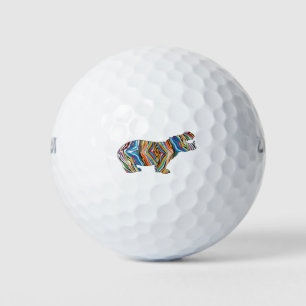 Psychedelic-Hippo Golf Balls