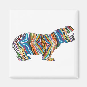 Psychedelic-Hippo Magnet