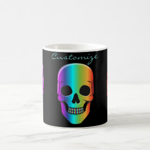 Psychedelic Human Skull Thunder_Cove Coffee Mug