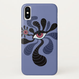 Psychedelic Hypnotic Art Creepy Double Pink Eye Case-Mate iPhone Case