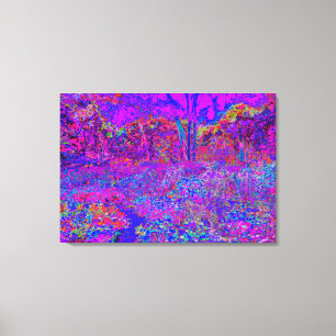 Psychedelic Impressionistic Purple Landscape Canvas Print