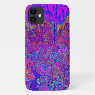 Psychedelic Impressionistic Purple Landscape iPhone 11 Case
