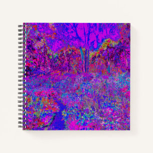 Psychedelic Impressionistic Purple Landscape Notebook