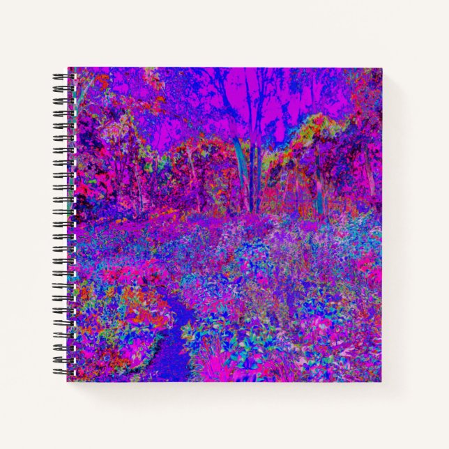 Psychedelic Impressionistic Purple Landscape Notebook (Front)