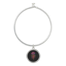 Psychedelic Jellyfish Ocean Charm Bracelet
