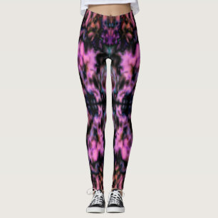 Psychedelic kaleidoscope pattern leggings