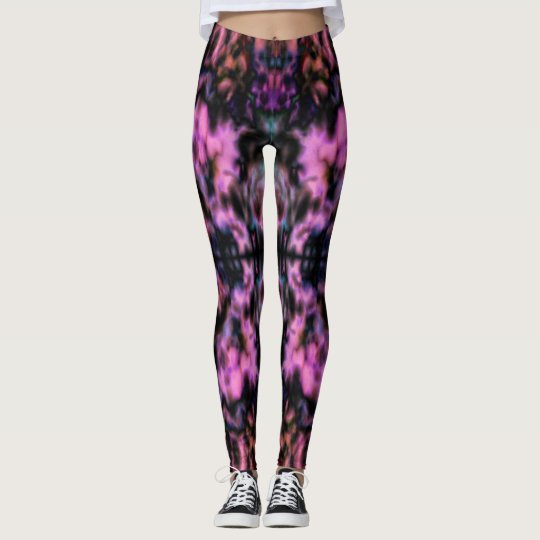 Psychedelic kaleidoscope pattern leggings