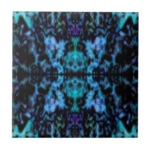 Psychedelic kaleidoscope pattern tile