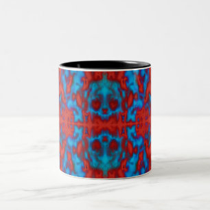 Psychedelic kaleidoscope pattern Two-Tone coffee mug
