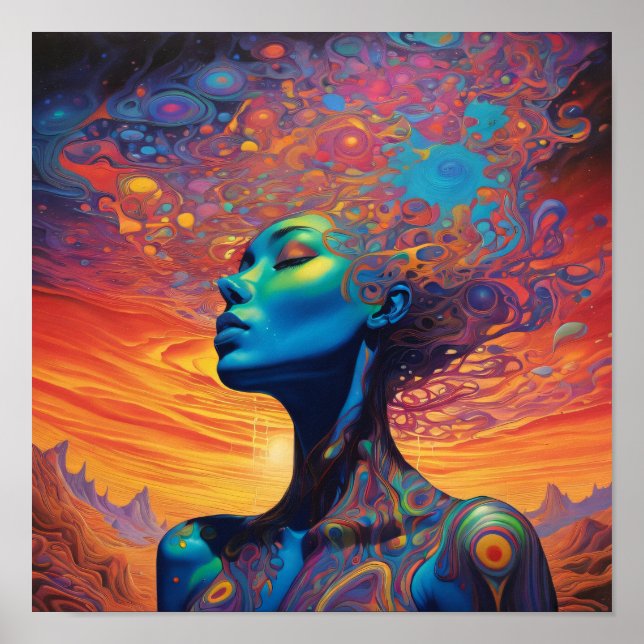 Psychedelic Lady  Poster (Front)