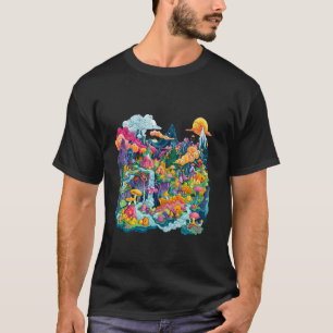 Psychedelic Landscape Psychedelic Men Women T-Shirt