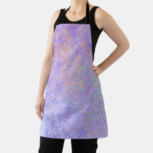 Psychedelic Lavender Purple Neon Pastel Abstract Apron