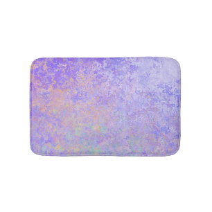 Psychedelic Lavender Purple Neon Pastel Abstract Bath Mat