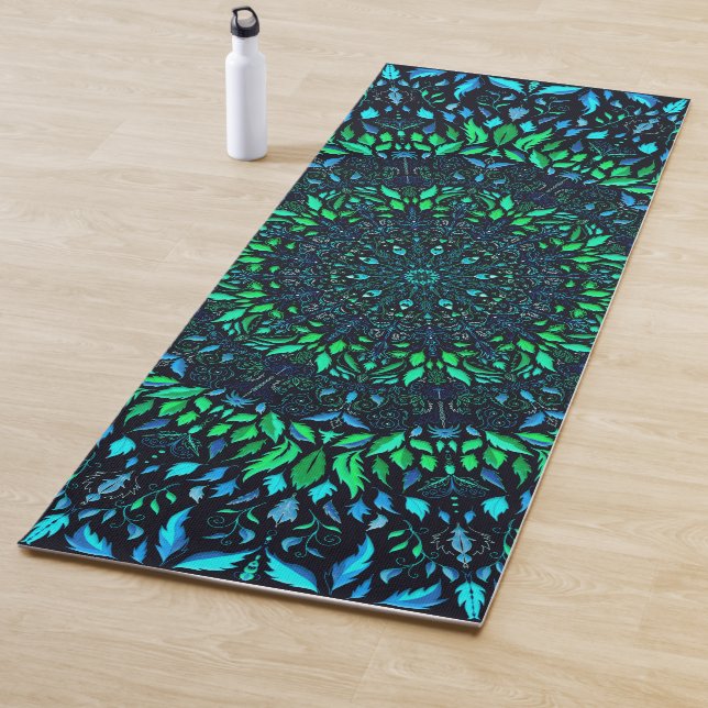 Psychedelic Leaves DMT Mandala Yoga Mat (In Situ)