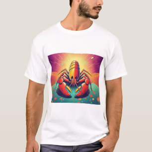 Psychedelic Lobster Ocean Art T-Shirt