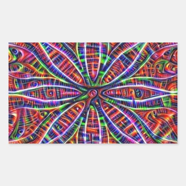 Psychedelic Lotus Sticker (Front)