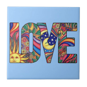 Psychedelic Love Tile