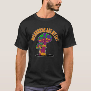 Psychedelic Magic Mushroom Botanical Fungi Fungu T-Shirt