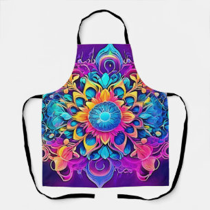 Psychedelic Mandala Design Apron