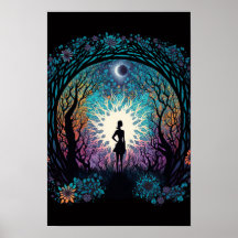 Psychedelic Mandala Forest Poster | Trippy 4
