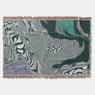 Psychedelic Marble Swirl Throw Blanket