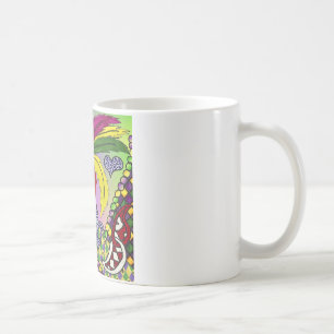 Psychedelic Mardi Gras Feather Masks Gifts Apparel Coffee Mug
