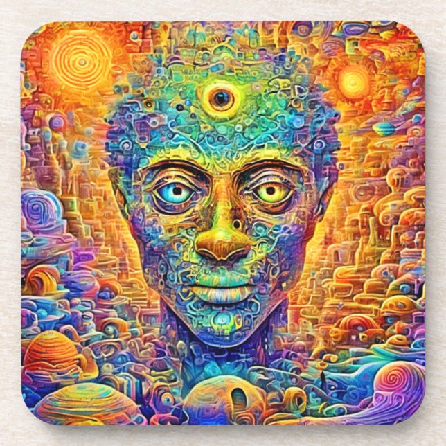 Psychedelic Mind Art Coaster (Front)