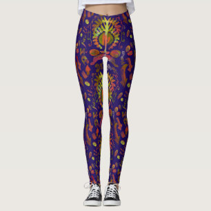 Psychedelic Mirror Symmetry Abstract Art Leggings