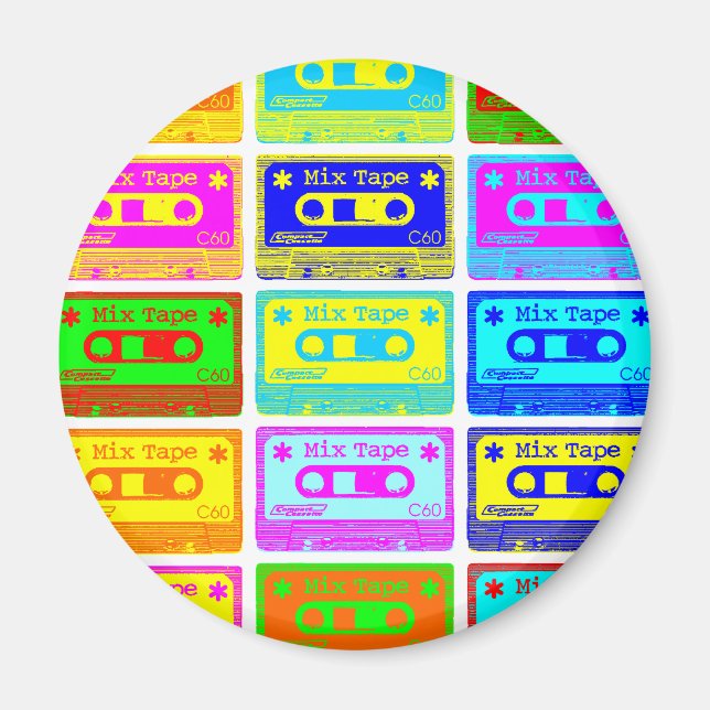 Psychedelic Mix Tape Magnet (Front)