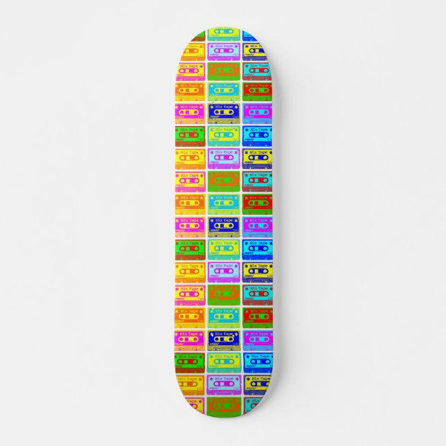 Psychedelic Mix Tape Pop Skateboard (Front)