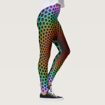 Psychedelic Multicolored Spiderwebbed  Leggings
