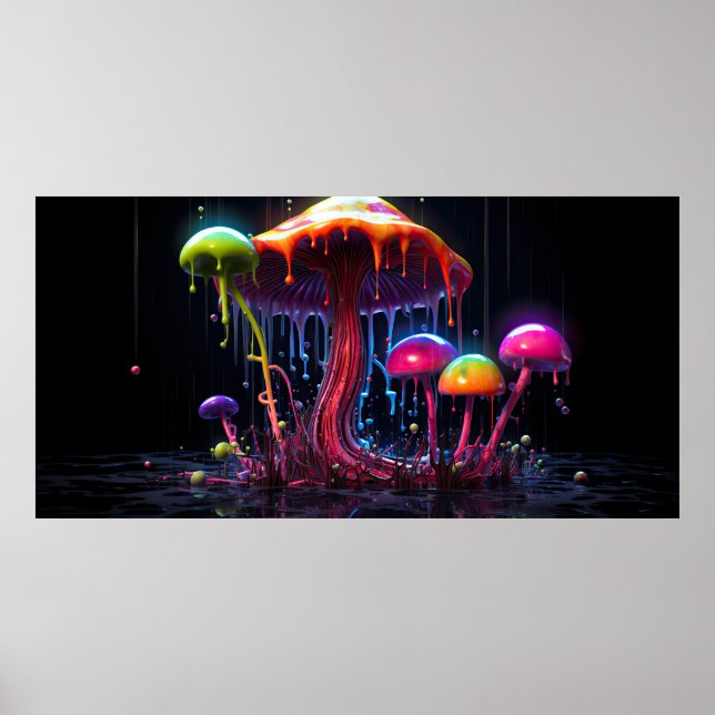Psychedelic mushroom poster (Front)