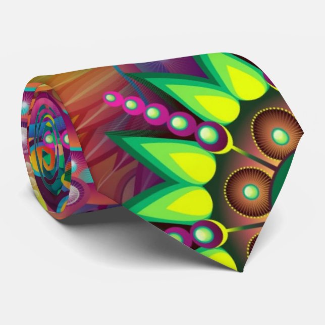 Psychedelic Neck Tie (Rolled)