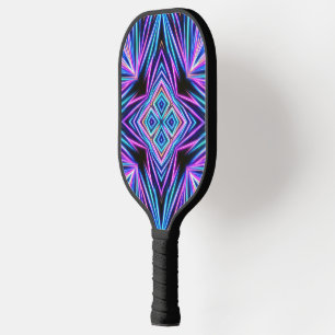 Psychedelic Neon Abstract Explosion Pickleball Paddle