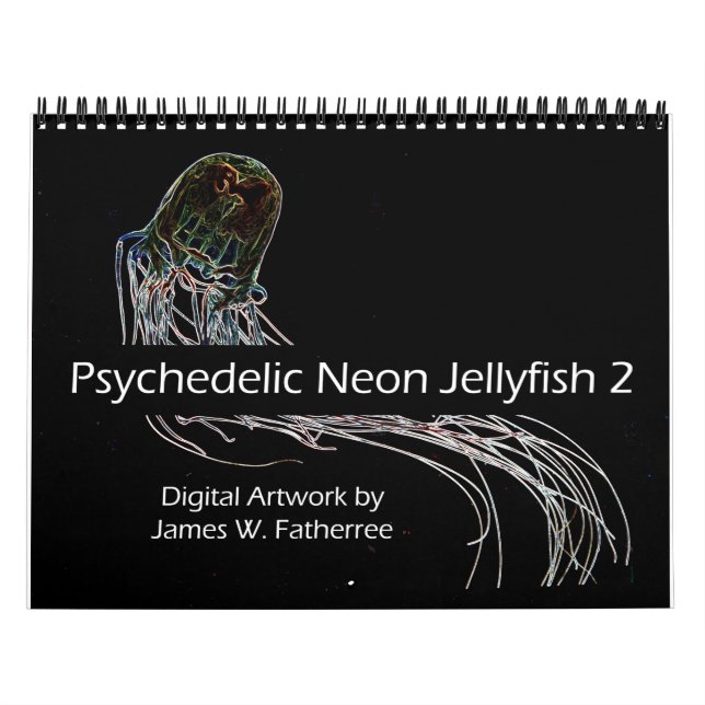 Psychedelic Neon Jellyfish Calendar 2 (Cover)