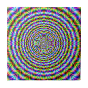 Psychedelic Neon Ripples tile