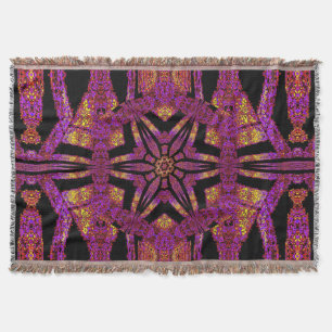Psychedelic Night Jasmine Throw Blanket