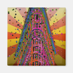 Psychedelic NYC - Top of the Flatiron Building A2 Magnet