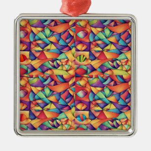 Psychedelic Ocean Metal Ornament