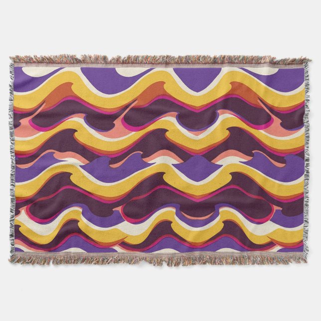 Psychedelic Ocean Wave Blanket (Front)