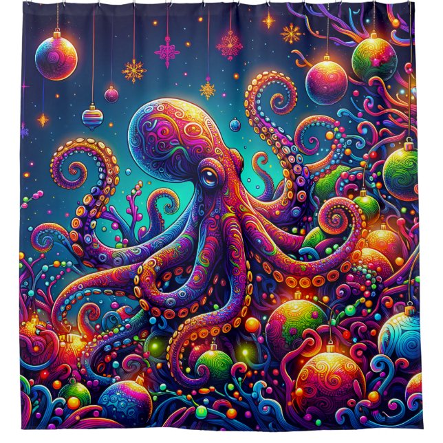 “Psychedelic Octopus Christmas Wonderland” (Front)