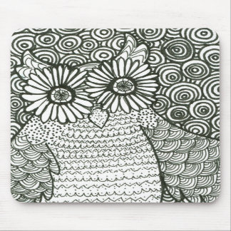 Psychedelic Owl Mouse Pad