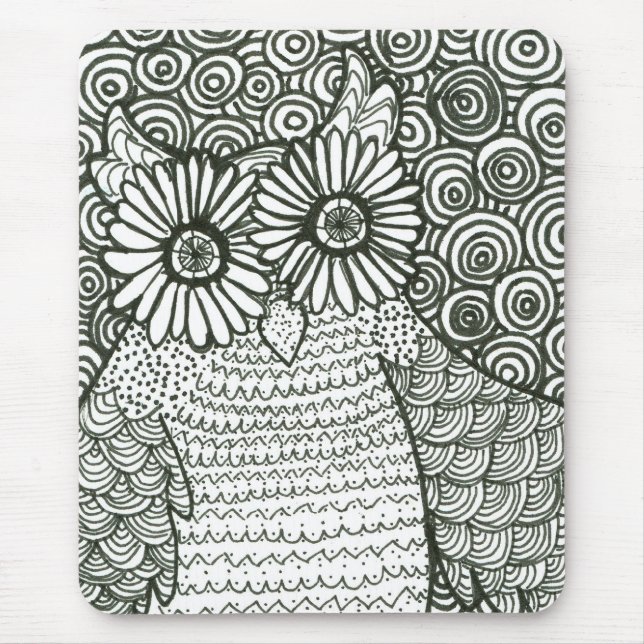 Psychedelic Owl Mouse Pad (Front)