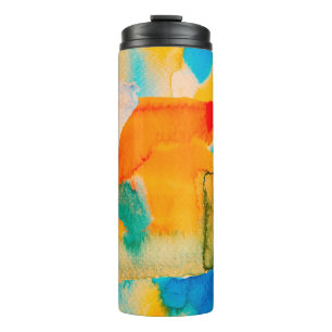 Psychedelic Paper. Classic Blue and Lush Lava Red  Thermal Tumbler