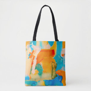 Psychedelic Paper. Classic Blue and Lush Lava Red Tote Bag