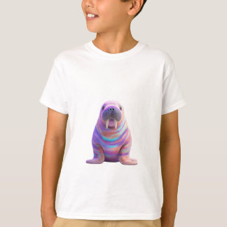 Psychedelic Pastel Tie Dye Walrus Kids T-Shirt